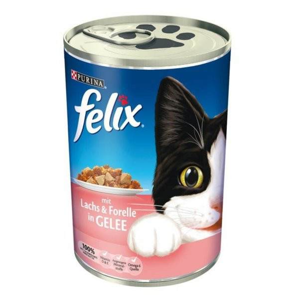 FELIX Somon ve Alabalıklı Kedi Konservesi 400 gr x 6 Adet