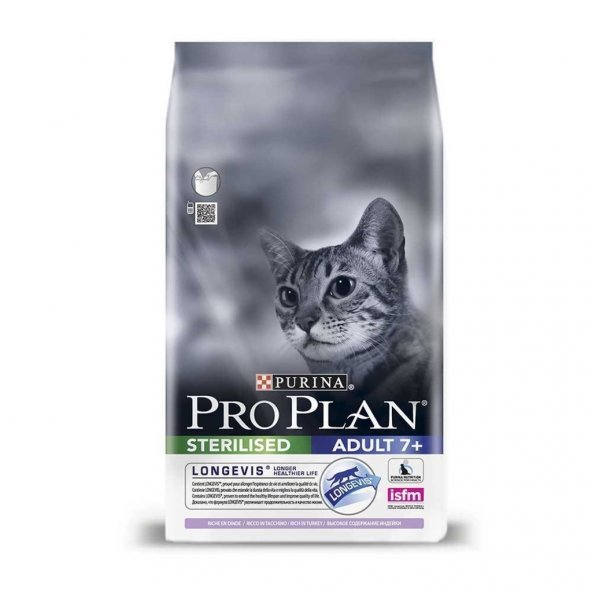 Pro Plan Sterilised +7 Hindili Kısır Yaşlı Kedi Maması 3 kg
