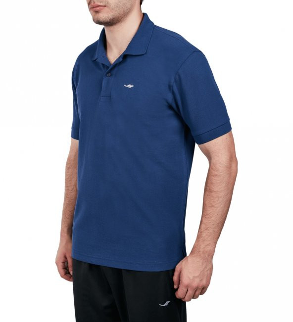 18S-1251-18N Mavi Erkek Kısa Kollu Polo Yaka T-Shirt