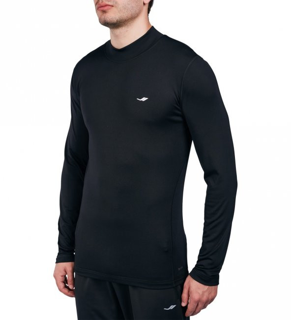 Lescon 18K-1029 Siyah Erkek Uzun Kol Boğazlı T-Shirt