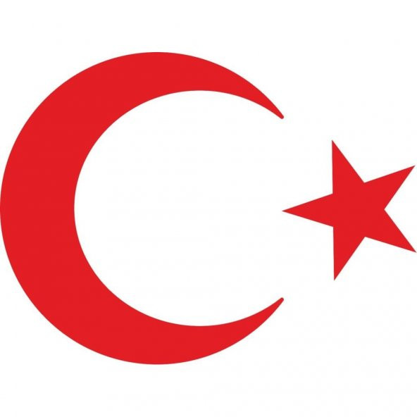 Türk Bayrağı Sticker Ay Yıldız Araba Oto Sticker 20 cm x 15 cm