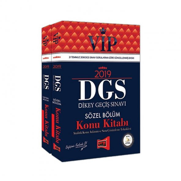 ​Yargı Yayınları 2019 DGS VIP Sayısal - Sözel Bölüm Konu Seti