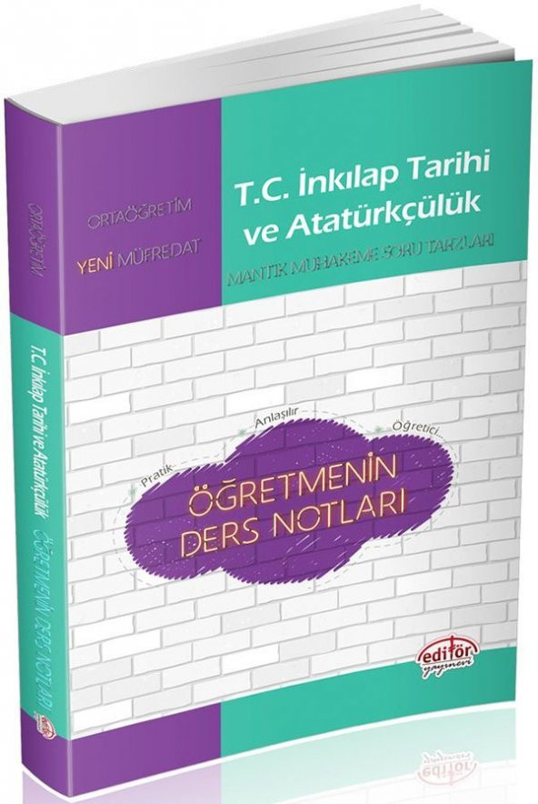 Editör Yayınları Ortaöğretim T. C . İnkılap Tarihi ve Atatürkçülü