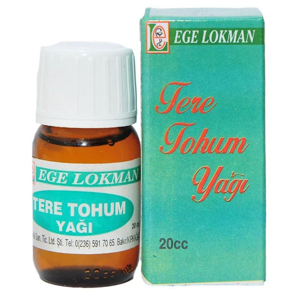 Ege Lokman Saf Tere Tohumu Yağı 20 cc Doğal Bitkisel