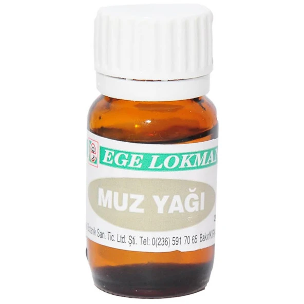 Ege Lokman Muz Esansı 20 cc Saf Muz Yağı Doğal Cam Şişe