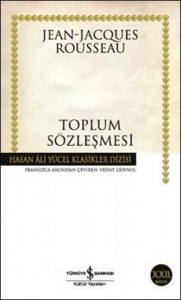 Toplum Sözleşmesi İş Bankası Kültür Yayınları