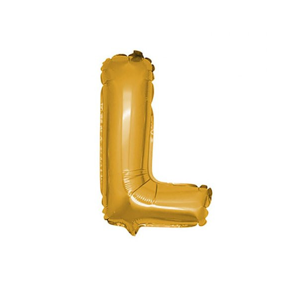 L Harf Altın Folyo Balon 40 cm