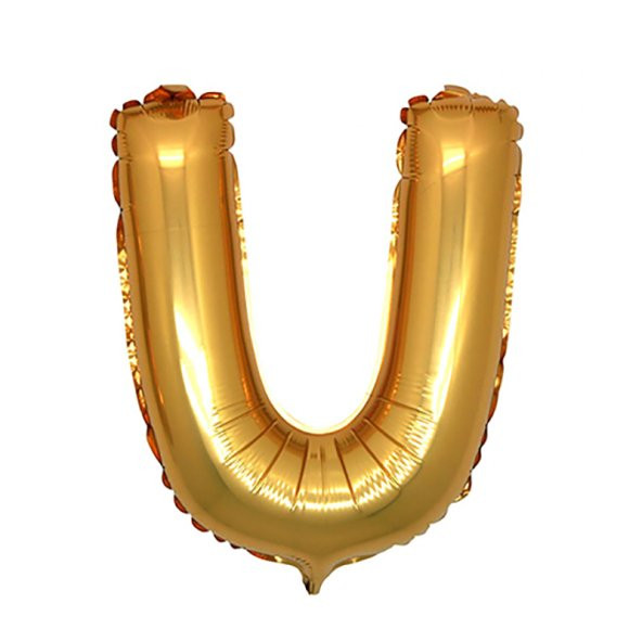 U Harf Altın Folyo Balon 100 cm