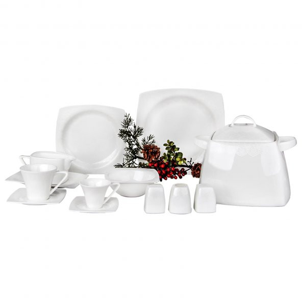 Karaca Snow Bone China 84 Parça Yemek Takımı - 1