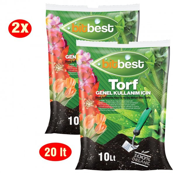 Bitbest Bitki ve Saksı Toprağı TorFu 2x10 lt ( 20 Lt ) 1105-10