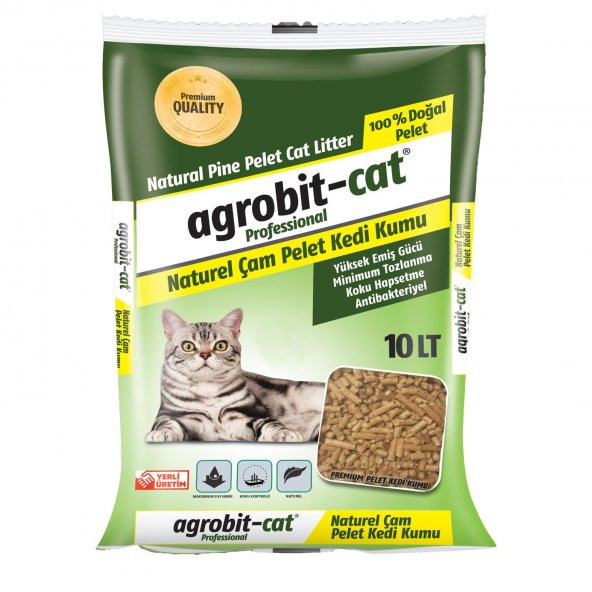 Agrobit Cat Pellet Çam Peleti Kedi Kumu 10lt ( Pelet ) En iyi kedi bakımı ve fiyat