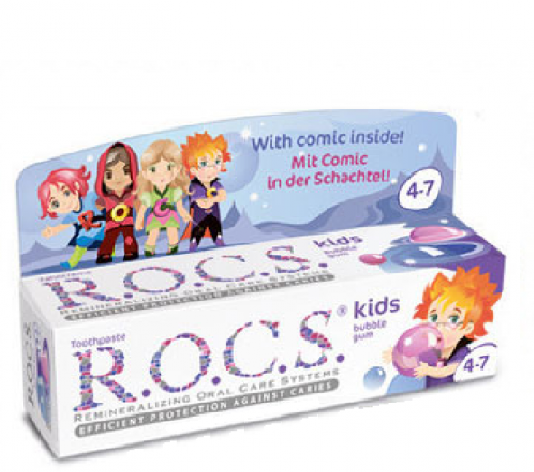 Rocs Kids 4-7 Diş Macunu - Balon Sakızı Tadında