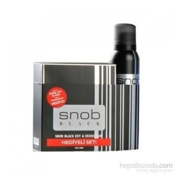 Snob Black Edt 100 Ml Erkek Parfümü + 150 Ml Deodorant Set