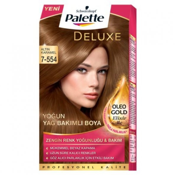 Palette Deluxe 7.554 Altın Karamel Saç Boyası