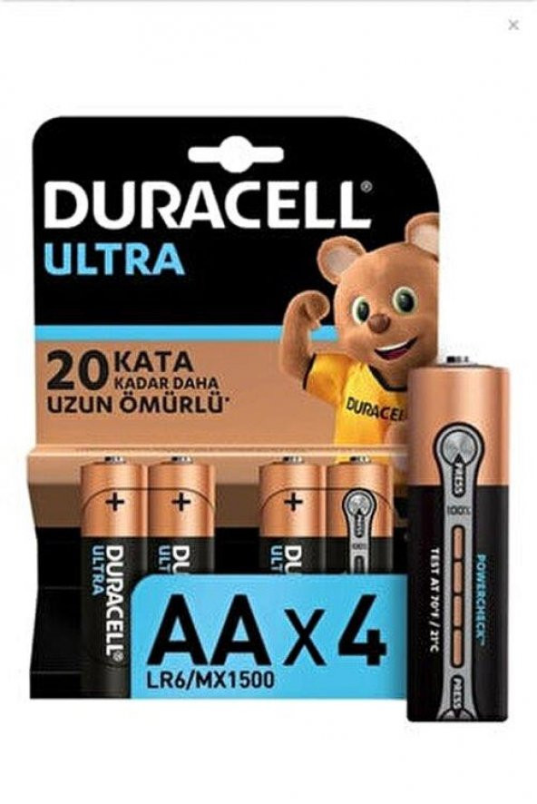 Duracell Ultra AA Kalem Pil 4Lü Paket