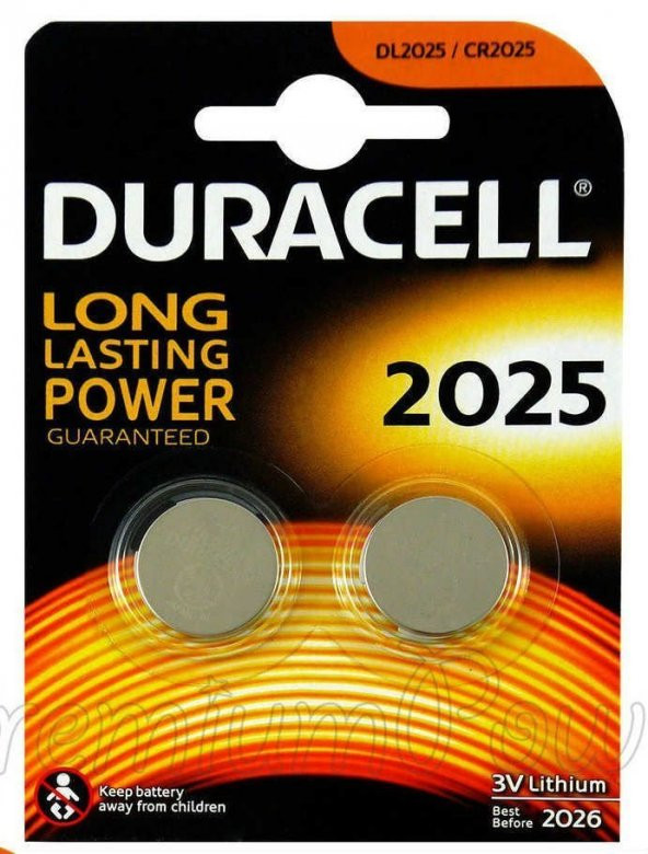 Duracell Lityum Cr 2025 3V Pil 2 li
