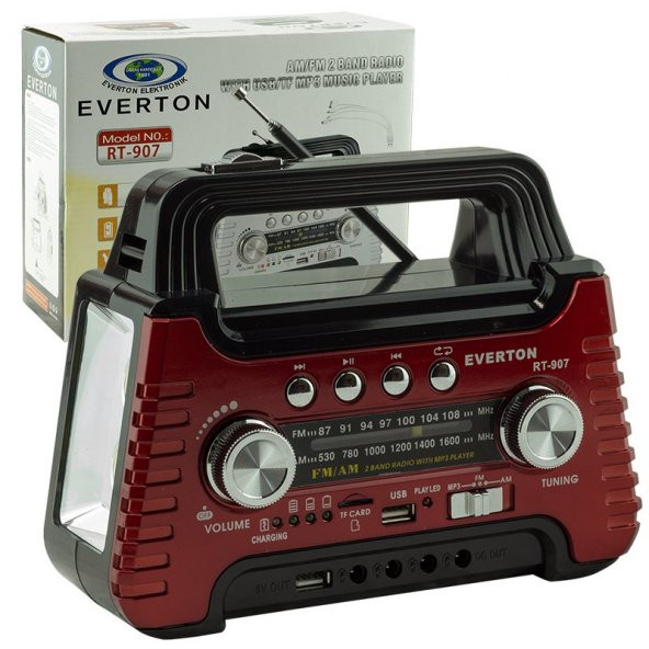 Everton RT-907 USB-SD-FM-SW Destekli Solar Panelli Müzik Kutusu