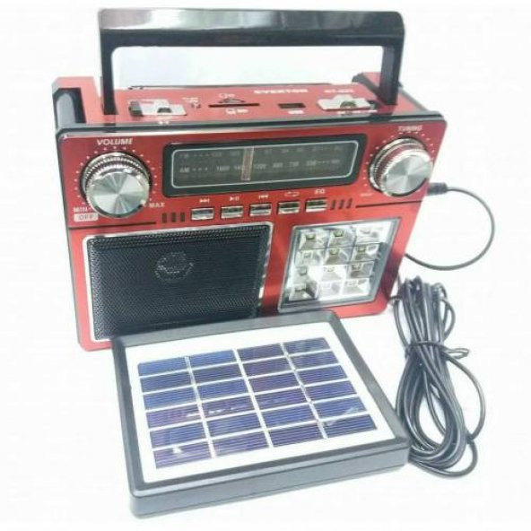 Everton RT-825 Solar Güneş Panelli 12 Led ışıldak Müzik Kutusu
