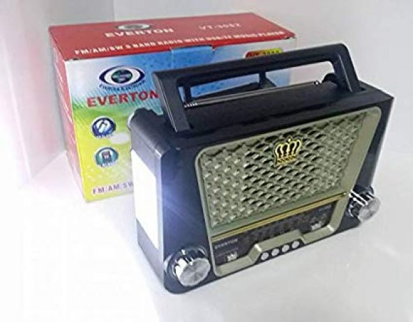 Everton VT-3082 Bluetooth, 3 Band Radyo,Usb, Sd, 6 Led Fener,Şarj - 2