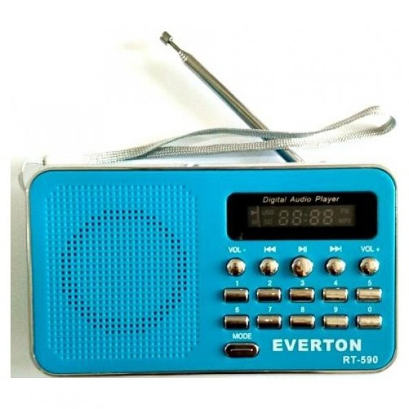 Everton RT-590 Şarjlı Radyolu USB SD Kart Girişli Müzik Çalar
