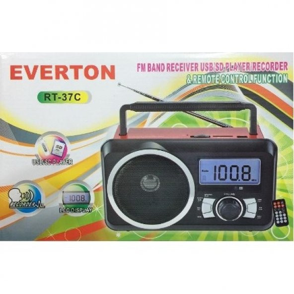 Everton VT-3054 (RT-37) Dijital Müzik Kutusu Fm Radyo, Usb-Sd