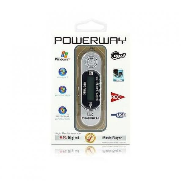 Powerway PW-01 4 GB Ekranlı Ses Kayıt Pilli Mp3 Çalar + Kulaklık - 2