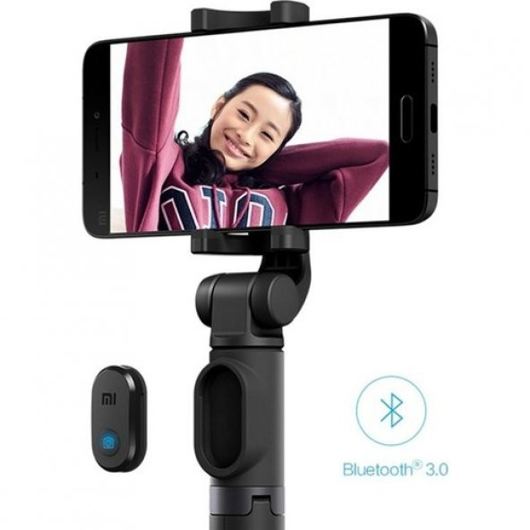 Xiaomi Selfie Çubuğu Tripod Bluetooth Uzaktan Kumandalı Telefon Kamera - Siyah - 4