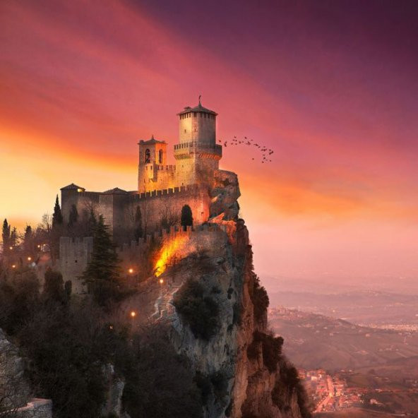 AHŞAP MDF UV BASKILI  ÜNLÜ YERLER TABLO - 2