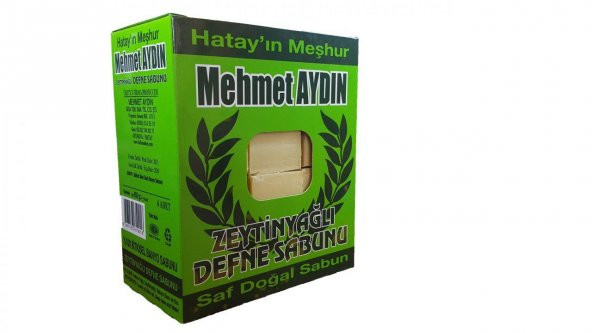 Mehmet Aydın 950 gr 6 Adet Doğal Zeytnyağlı Defne Organik Sabunu