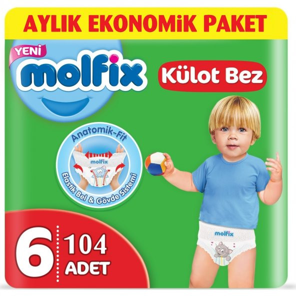 Molfix Külot Bebek Bezi Jumbo Beden:6 (15-22Kg) Extra Large 80 Adet