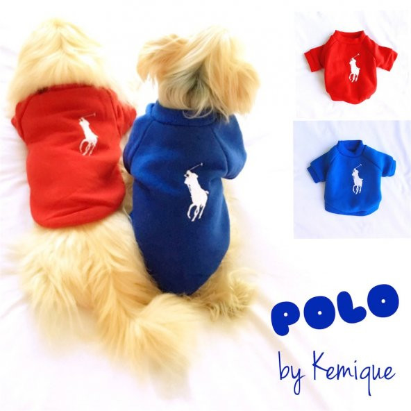 Mavi Köpek Sweatshirt Polo Köpek Kıyafeti Köpek Elbisesi - 6