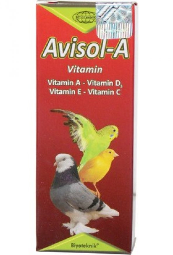 Biyoteknik Avisol-A kuşlar için vitamin 20 cc