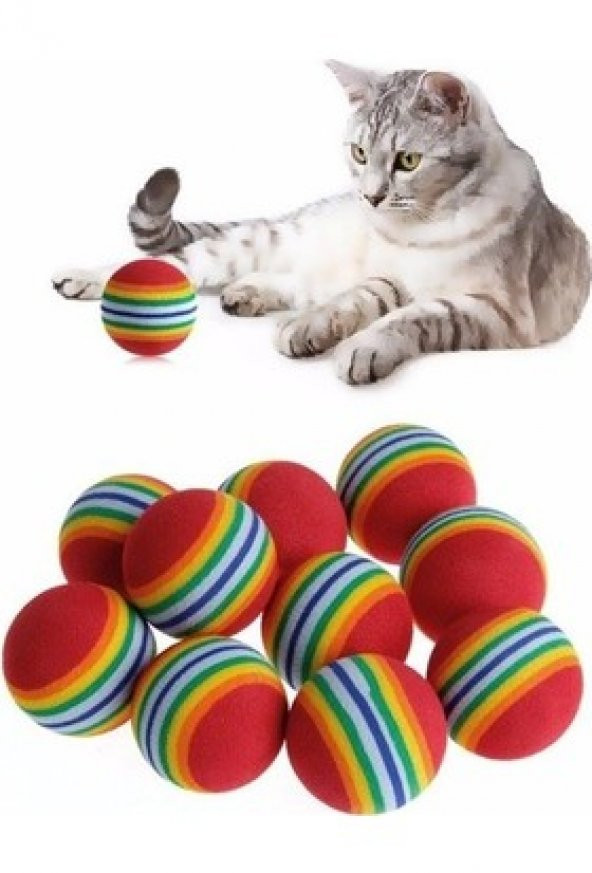 Canaıllou Kedi Oyuncağı Renkli Toplar 3,5 cm tekli