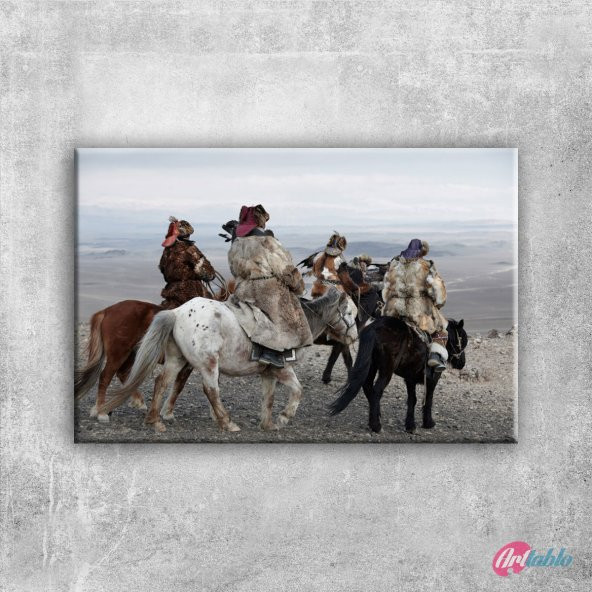 Kazak Türkleri 2 Fotoğraf Kanvas Tablo