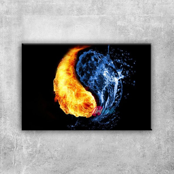 Su ve Ateş-1 Ying ve Yang İyilik Ve Kötülük Dijital Fantastik