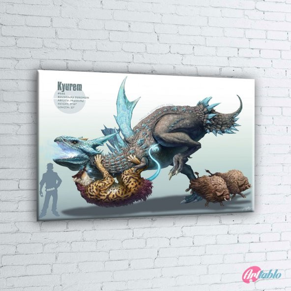 Kyurem 1 Pokemon Karakterleri Kanvas Tablo - 2