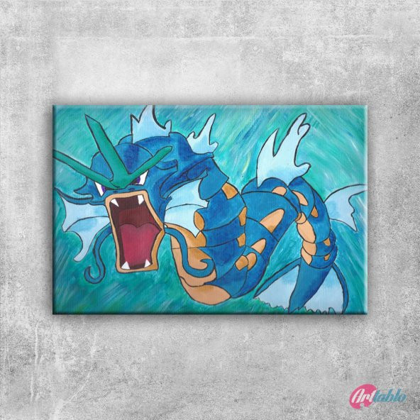 Gyarados 3 Pokemon Karakterleri Kanvas Tablo
