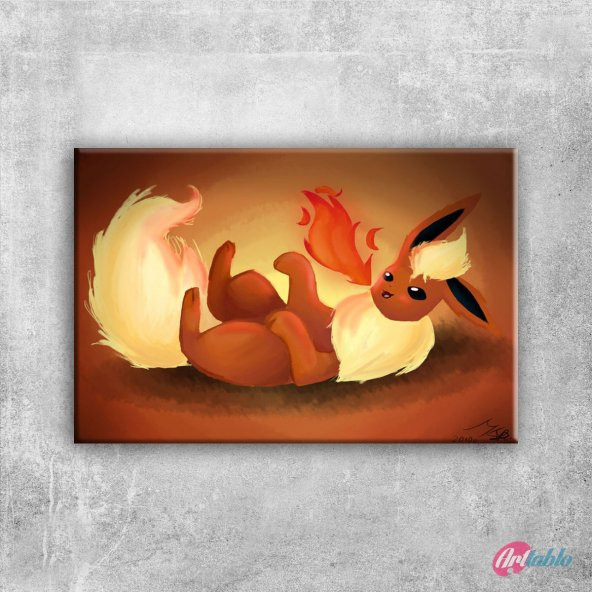 Flareon Playing With The Fire Pokemon Karekterleri Pokemon Kanvas