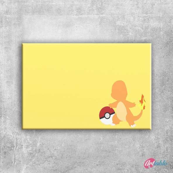 Charmander 6 Pokemon Karakterleri Kanvas Tablo