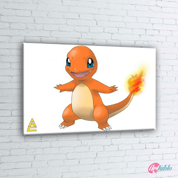 Charmander 8 Pokemon Karakterleri Kanvas Tablo - 2