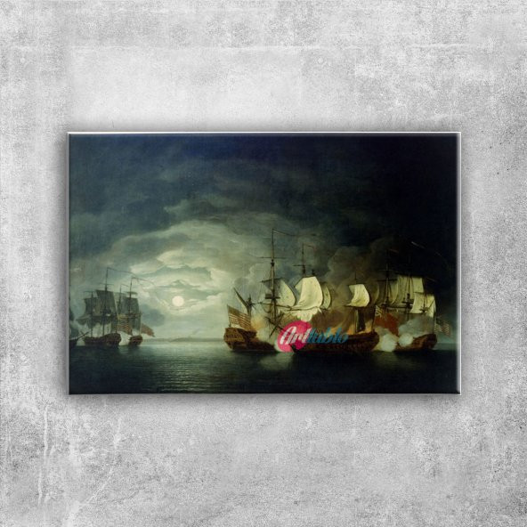 Savaş Gemileri, Deniz, Tekneler 1 Yağlı Boya Sanat Kanvas Tablo