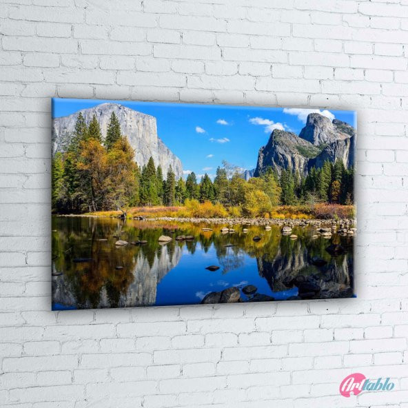 Yosemite Milli Parkı Berrak Göl Orman Dağlar Doğa Manzaraları - 2