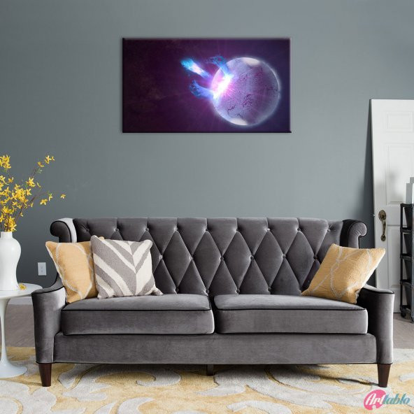 Mavi Nebula Bulutlar Dünya & Uzay Kanvas Tablo - Art Tablo - 3