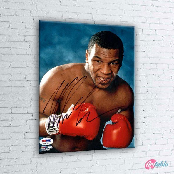 Mike Tyson Eldivenli Poz Boks Spor Kanvas Tablo - 2