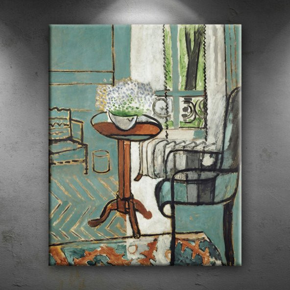 Henri Matisse La Finestra Yağlı Boya Sanat Dekoratif Canvas Tablo - 1
