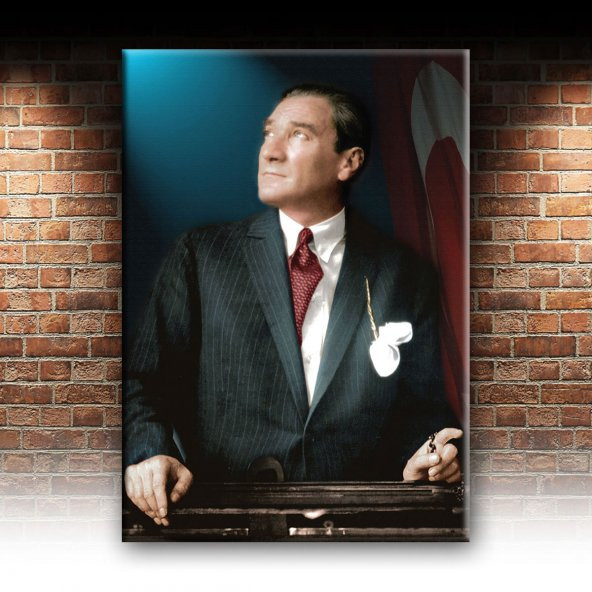 Mustafa Kemal Atatürk Portre Dekoratif Kanvas Tablo - 2