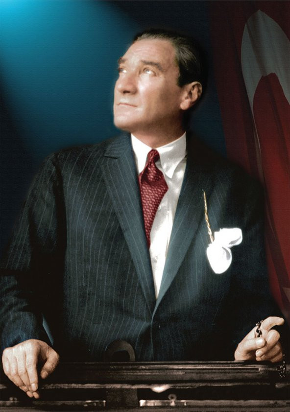 Mustafa Kemal Atatürk Portre Dekoratif Kanvas Tablo - 3