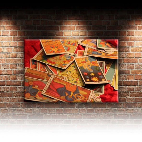Tarot Kartları Astroloji & Burçlar Dekoratif Canvas Tablo - 2