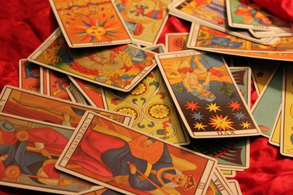 Tarot Kartları Astroloji & Burçlar Dekoratif Canvas Tablo - 3