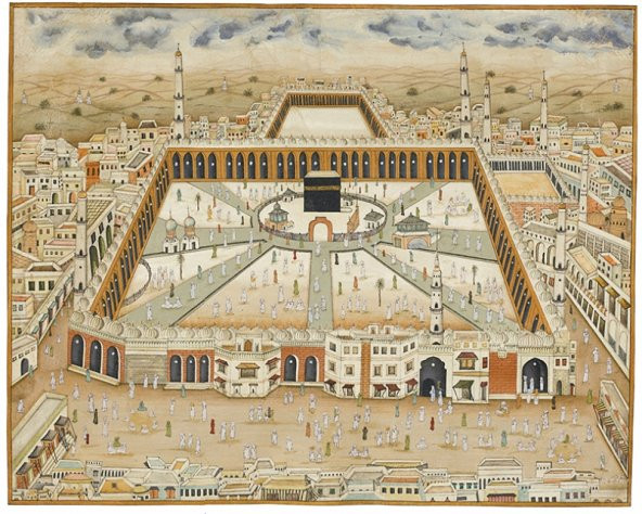 Kabe Minyatür Çizimi Dini & İnanç Dekoratif Canvas Tablo - 3